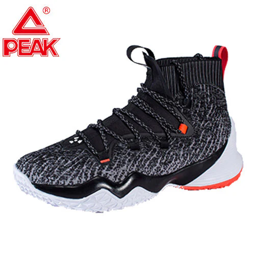 Peak Men Basketball Shoes High-Top Sneakers Actual Combat Black EW01161A - Image 3