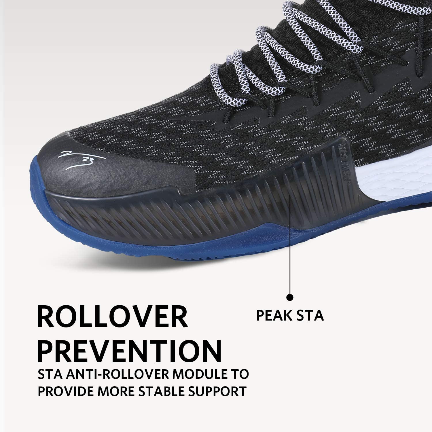 PEAK Lou Williams Basketball Shoes Men Lightning Series Black EW9366A - Image 3