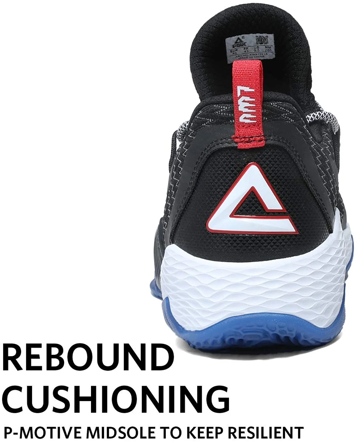 PEAK Lou Williams Basketball Shoes Men Lightning Series Black EW9366A - Image 5