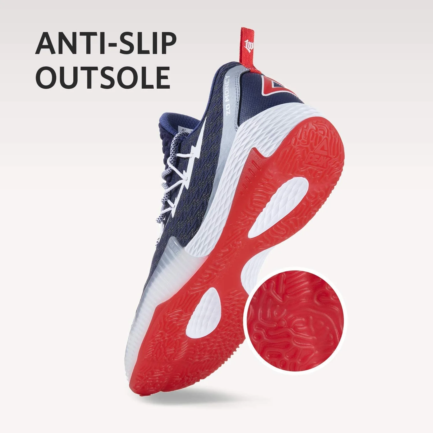 PEAK Lou Williams Basketball Shoes Men Lightning Series Navy EW9366A - Image 2