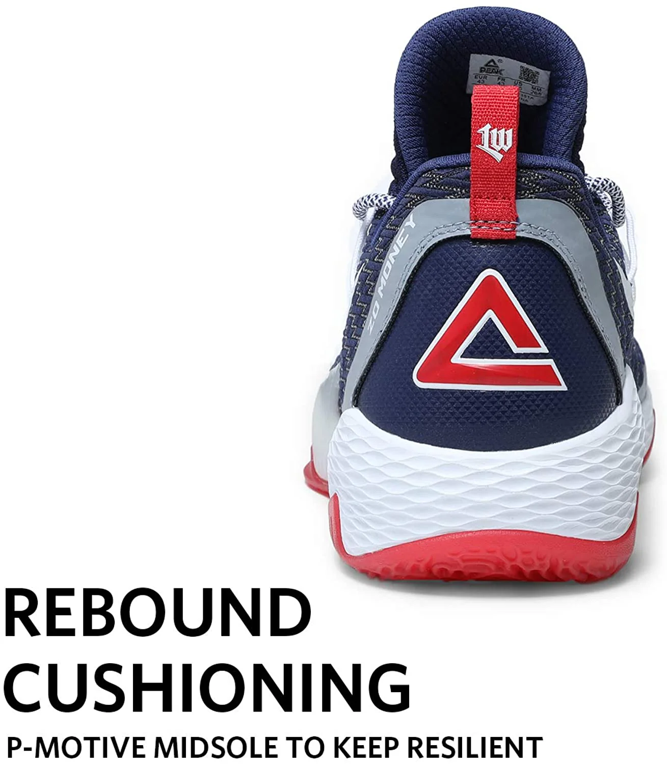 PEAK Lou Williams Basketball Shoes Men Lightning Series Navy EW9366A - Image 4