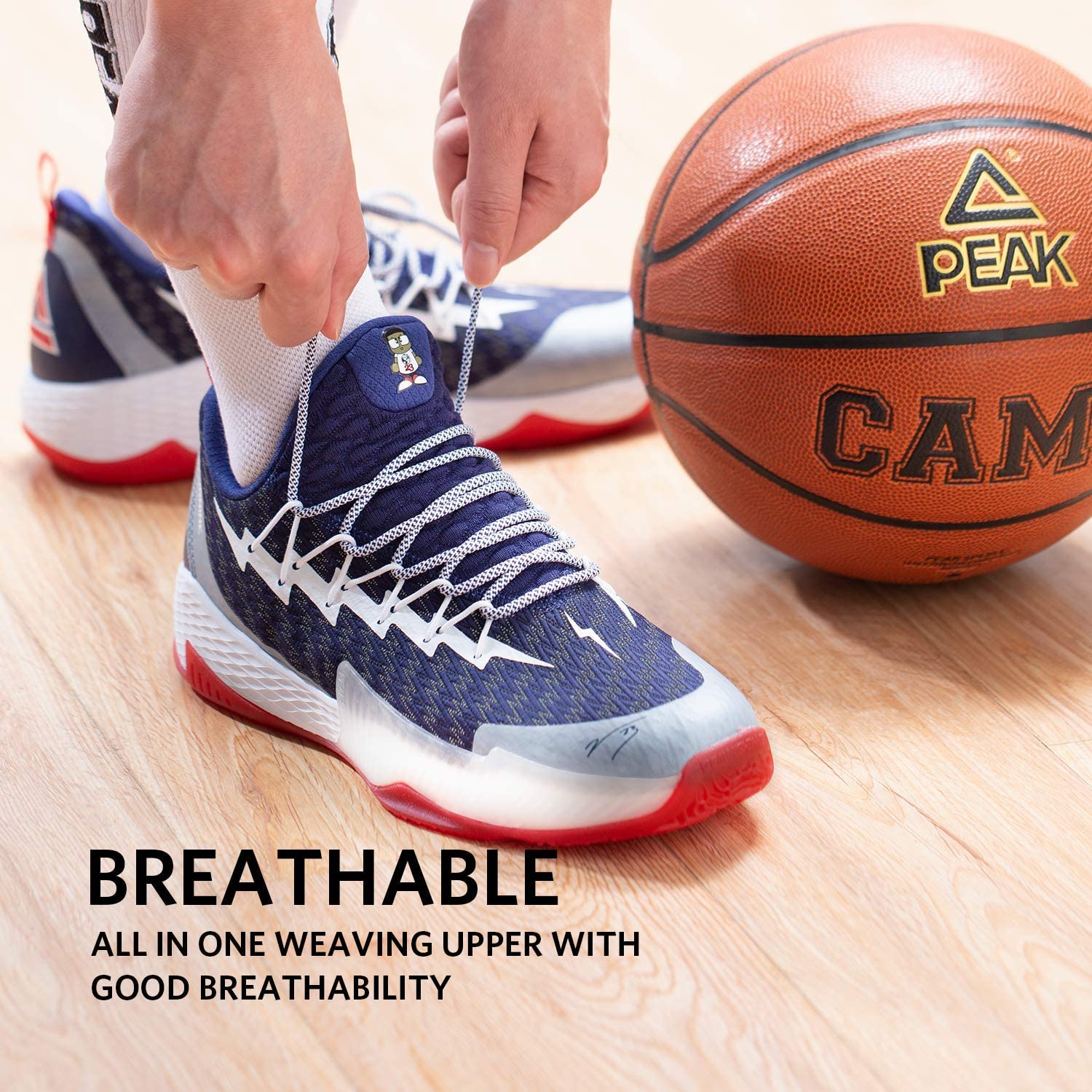 PEAK Lou Williams Basketball Shoes Men Lightning Series Navy EW9366A - Image 6