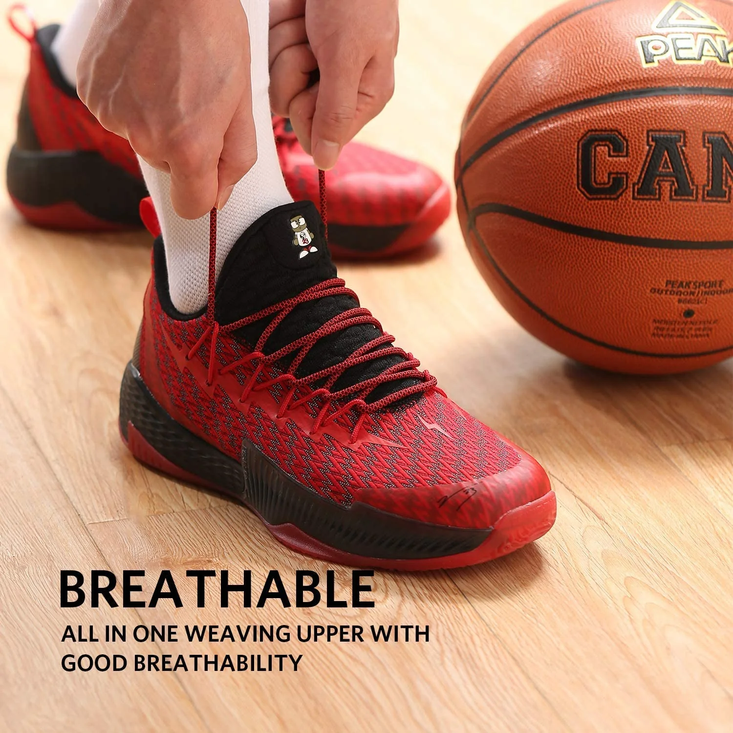 PEAK Lou Williams Basketball Shoes Men Lightning Series Red EW9366A - Image 6