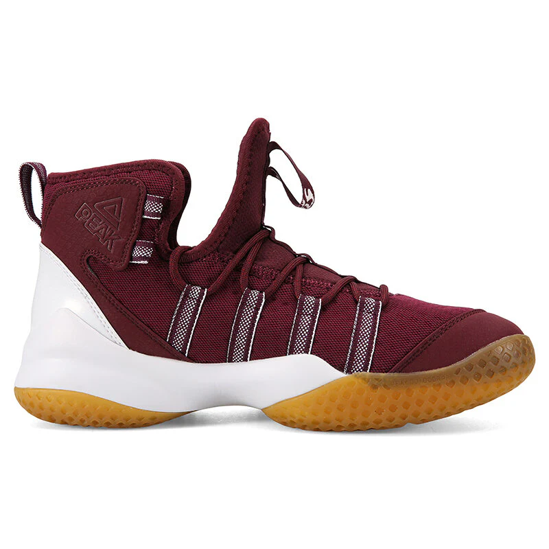 PEAK Men Court Basketball Shoes Cushioning Sneakers Burgundy DA830551 - Image 7