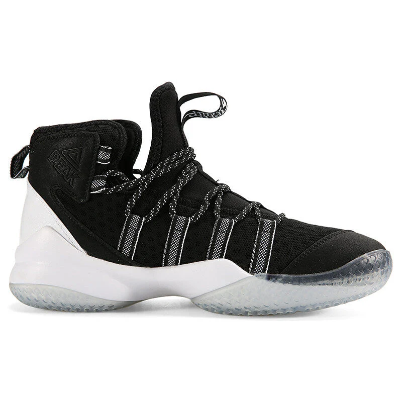 PEAK Men Court Basketball Shoes Cushioning Sneakers Black White DA830551 - Image 7