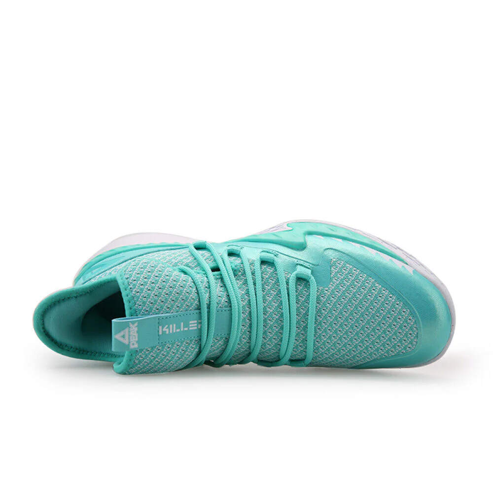 PEAK  Professional Basketball Shoes Mid Sneakers Green - Image 5
