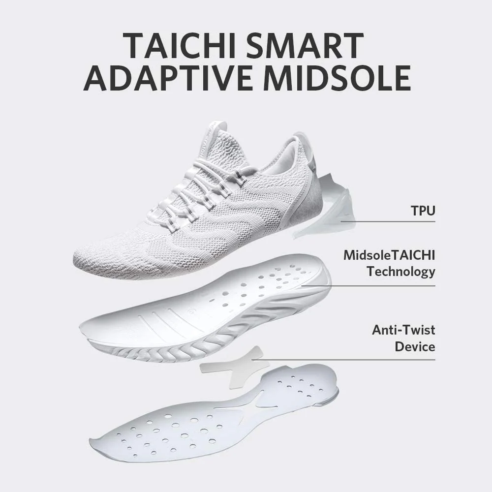 PEAK TAICHI Running Shoes Men Adaptive Smart Cushioning Trainers King Series White - Image 3