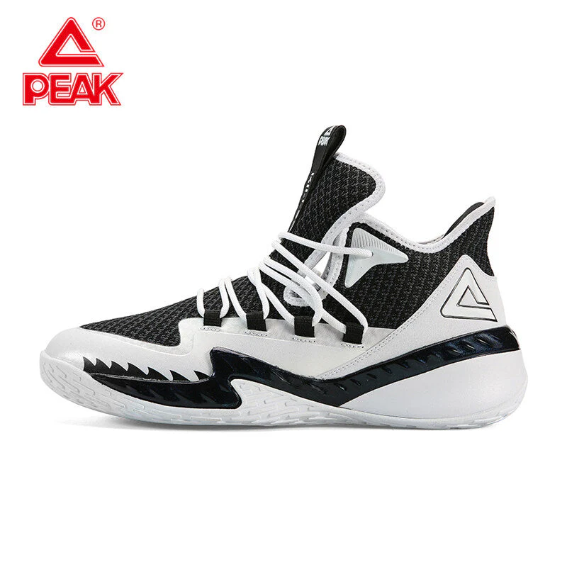 PEAK Professional Basketball Shoes Mid Sneakers Black Gold DA920231 - Image 13