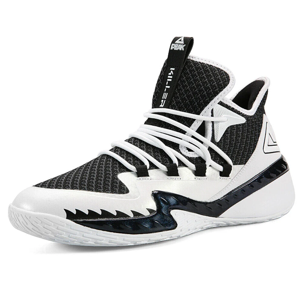 PEAK Professional Basketball Shoes Mid Sneakers Black Gold DA920231 - Image 14