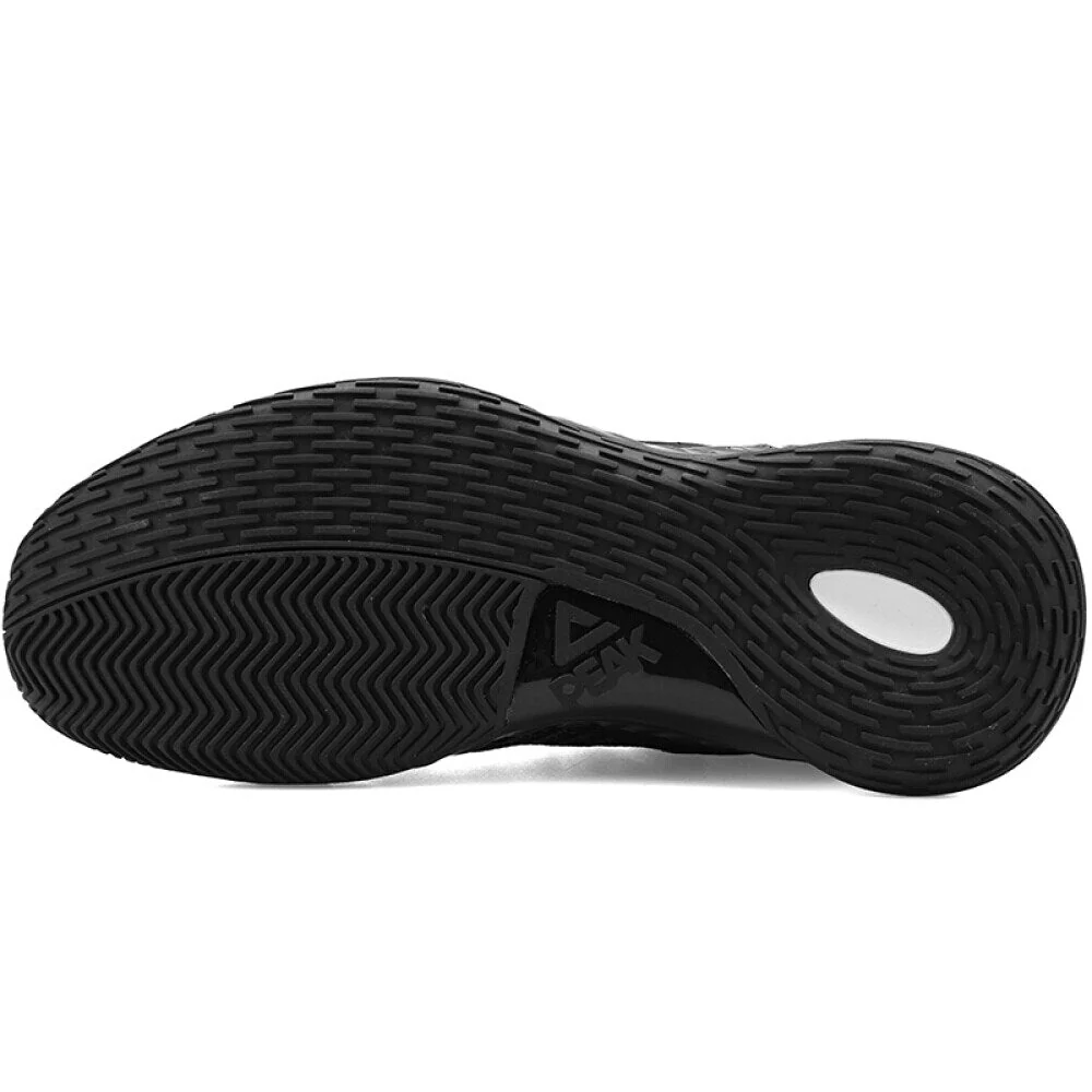 PEAK Professional Basketball Shoes Mid Sneakers Black Gold DA920231 - Image 6