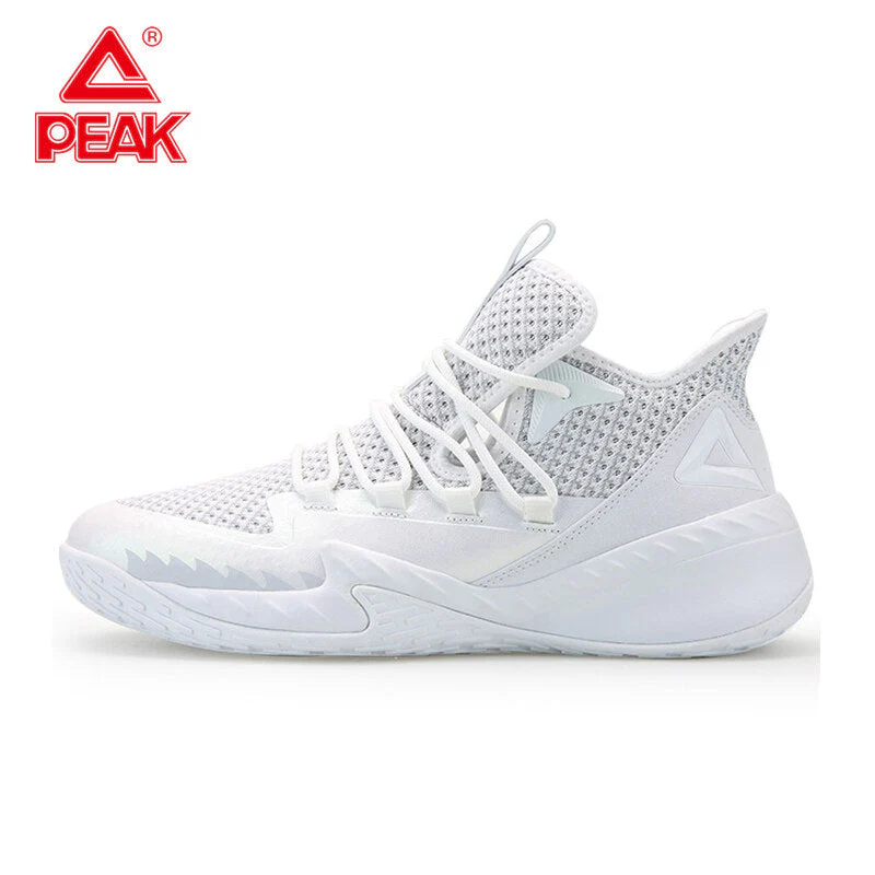 PEAK Professional Basketball Shoes Mid Sneakers Black Gold DA920231 - Image 7