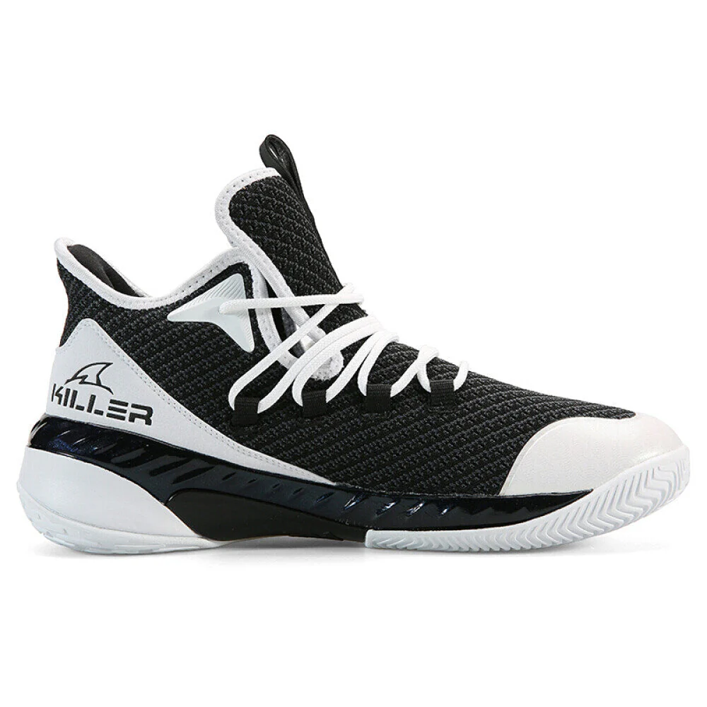 PEAK Professional Basketball Shoes Mid Sneakers White Black DA920231 - Image 3
