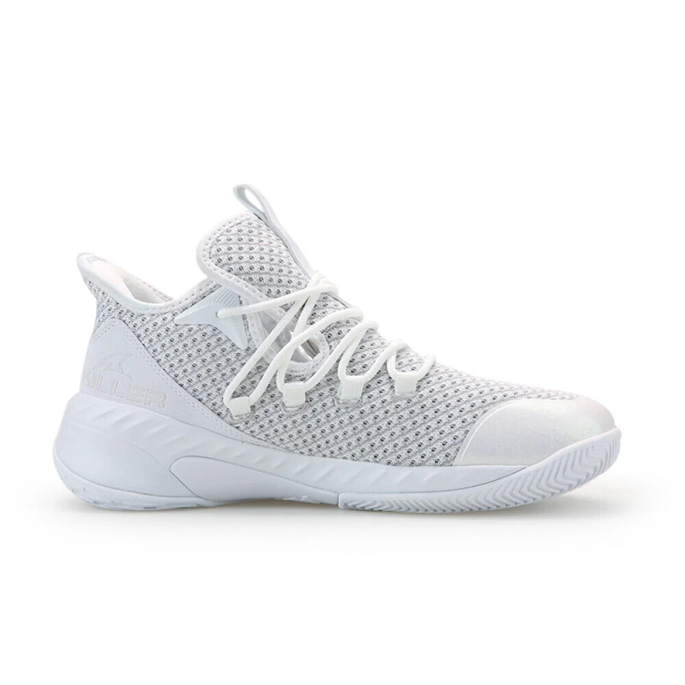 PEAK  Professional Basketball Shoes Mid Sneakers White - Image 3