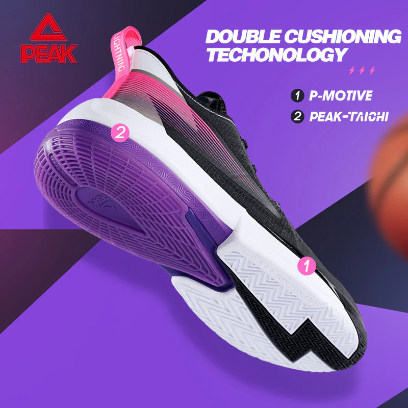 PEAK TAICHI LIGHTNING Men Non-slip Wearable Lightweight Mesh Breathable Basketball Shoes Sport Sneakers Speed series E12661A - Image 2
